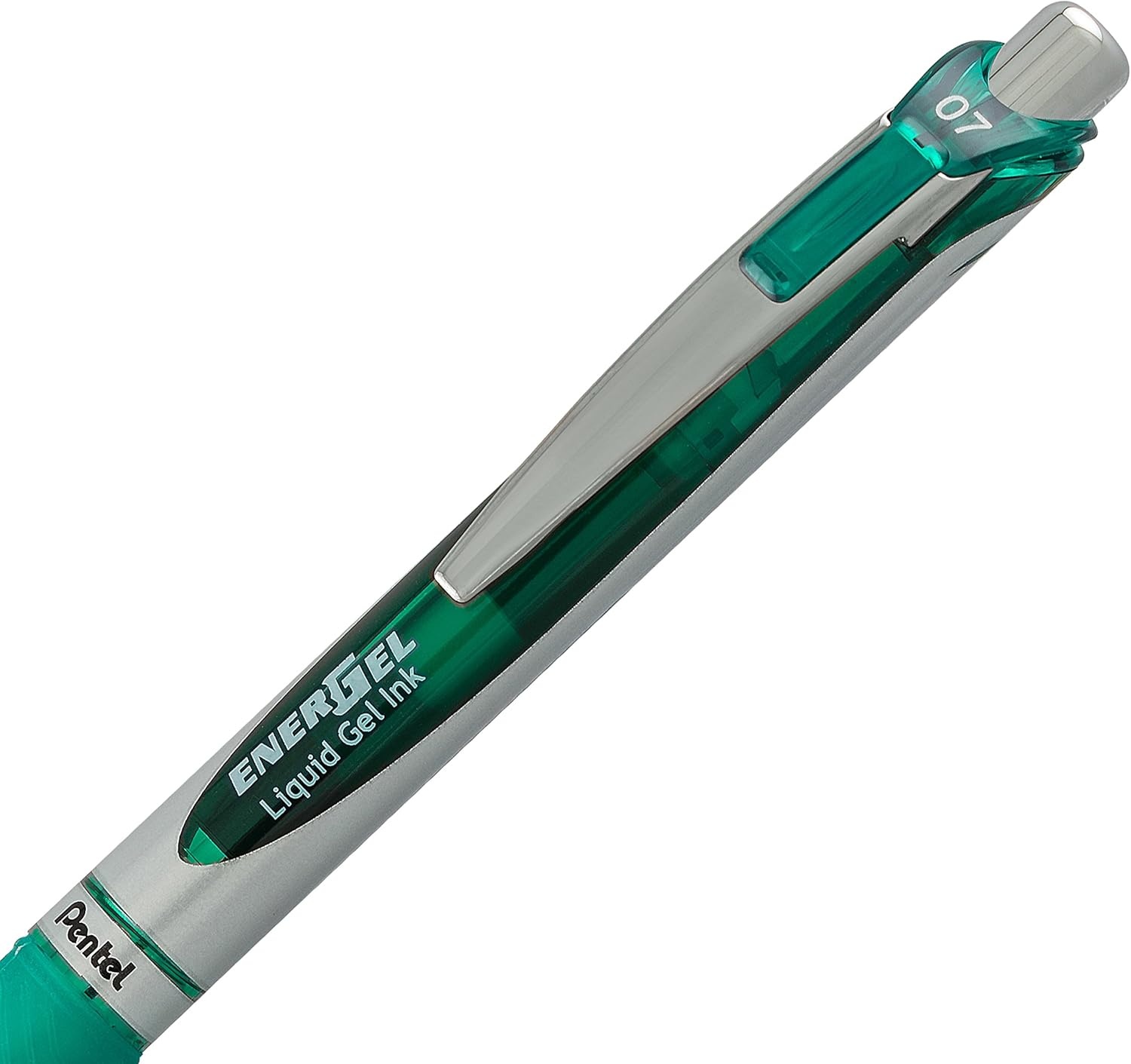 image:imagePentel EnerGel RTX Retractable Liquid Gel Pen 07mm Medium Line Metal Tip Green Ink Pack of 2 BL77BP2DGreen