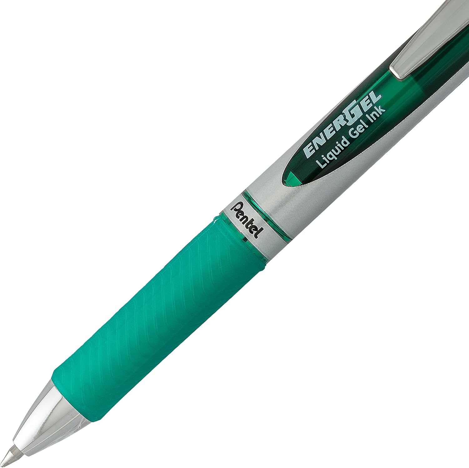 image:imagePentel EnerGel RTX Retractable Liquid Gel Pen 07mm Medium Line Metal Tip Green Ink Pack of 2 BL77BP2DGreen