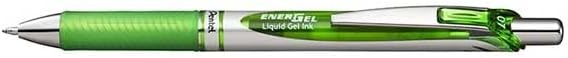 image:imagePentel EnerGel RTX Retractable Liquid Gel Pen 07mm Metal Tip Medium Line Lime Green Ink Box of 12 BL77K