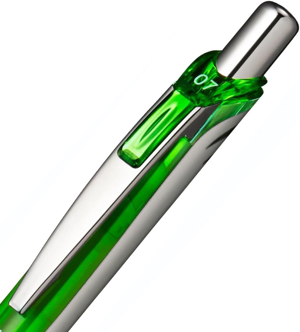 image:imagePentel EnerGel RTX Retractable Liquid Gel Pen 07mm Metal Tip Medium Line Lime Green Ink Box of 12 BL77K