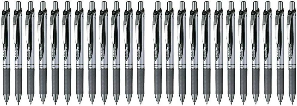 image:imagePentel EnerGel RTX Retractable Liquid Gel Pen 07mm Metal Tip Medium Line Navy Blue Ink Box of 12 BL77CABlack