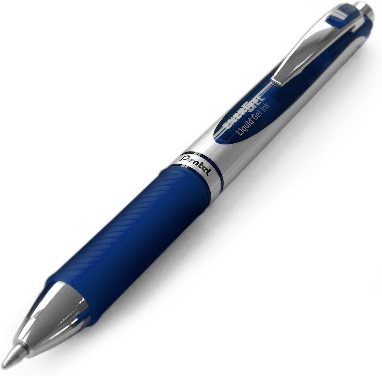 image:imagePentel EnerGel RTX Retractable Liquid Gel Pen 07mm Metal Tip Medium Line Navy Blue Ink Box of 12 BL77CABlue