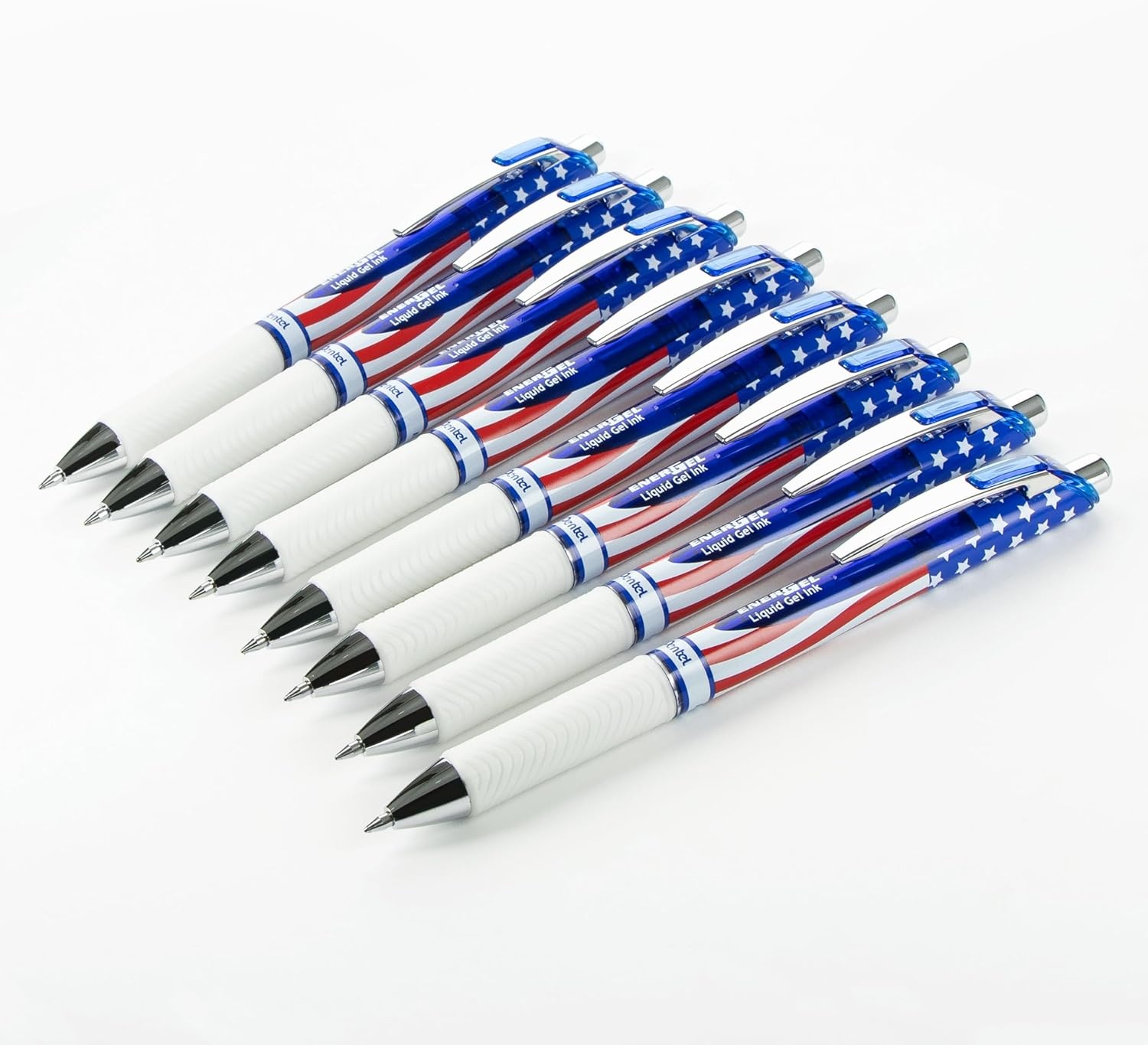 image:imagePentel EnerGel RTX Retractable Liquid Gel Pen Flag Barrel 07mm Metal Tip Medium Line Black Ink Pack of 8 Pens8 Count Pack of 1