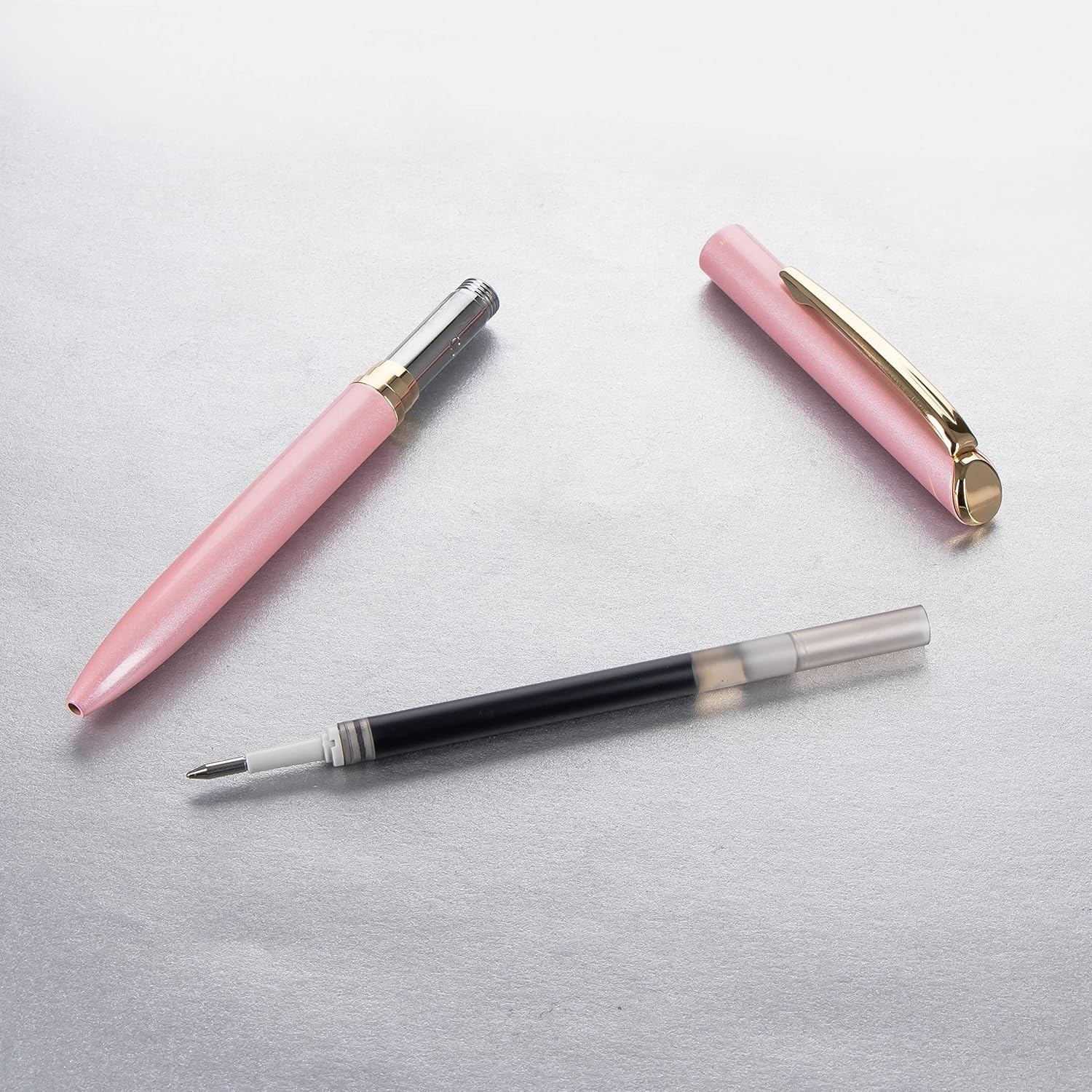 image:imagePentel EnerGel Style Gel Pen with Gift Box Pastel Green Barrel Black Ink 07mm Medium LinePastel Pink