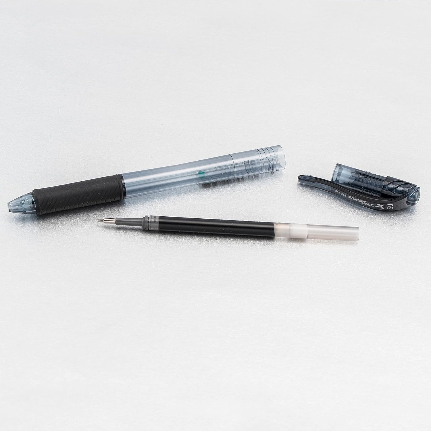 image:imagePentel EnerGelX Retractable Liquid Gel Pen 05mm Needle Tip Assorted Ink Pack of 8 BLN105BP8M