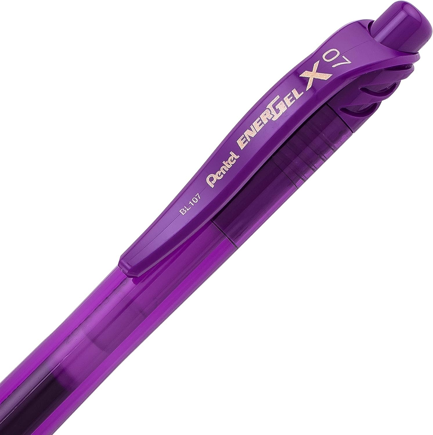 image:imagePentel EnerGelX Retractable Liquid Gel Pen 07mm Medium Line Metal Tip Violet 3 Pack BL107BP3V