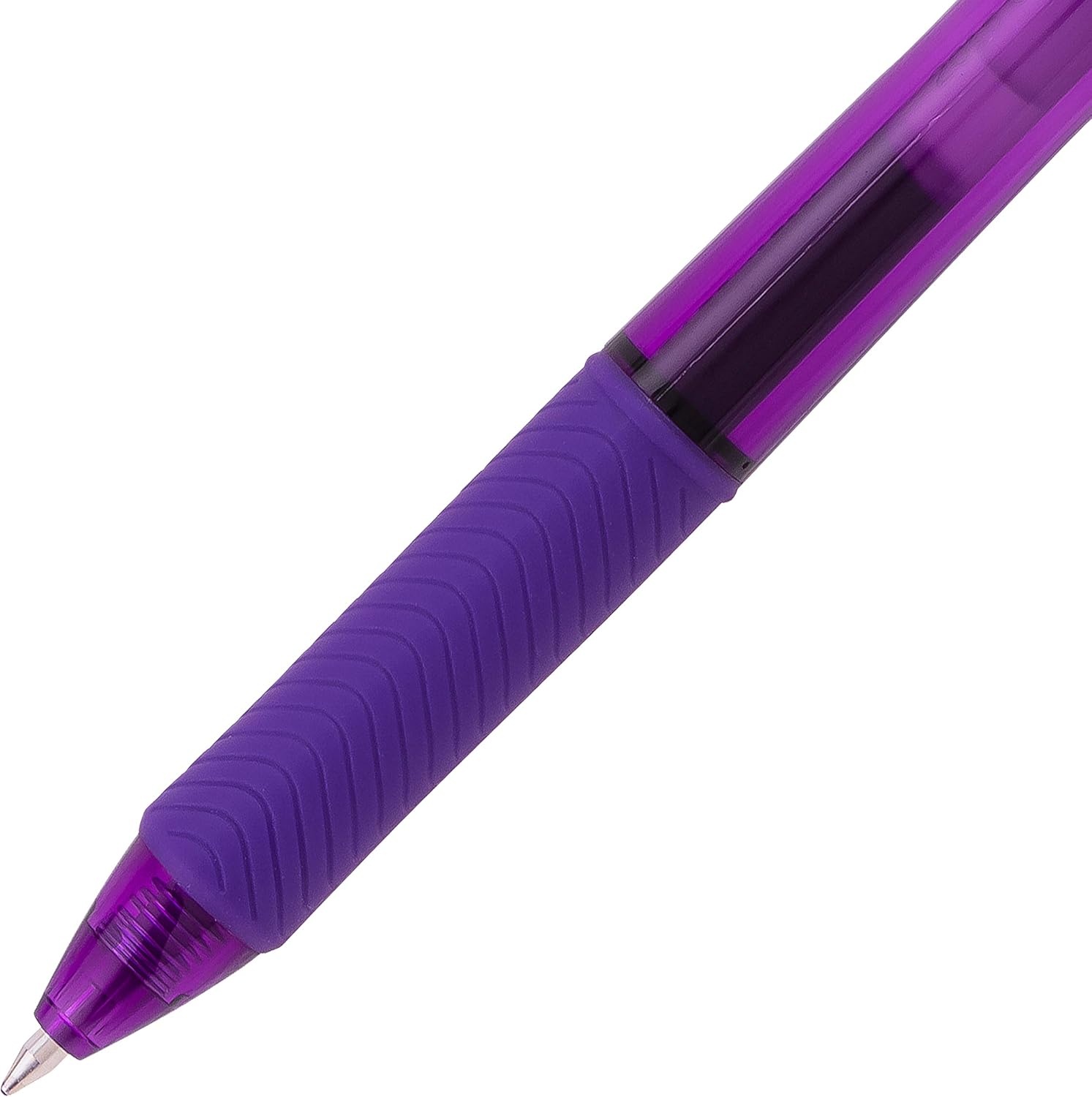 image:imagePentel EnerGelX Retractable Liquid Gel Pen 07mm Medium Line Metal Tip Violet 3 Pack BL107BP3V
