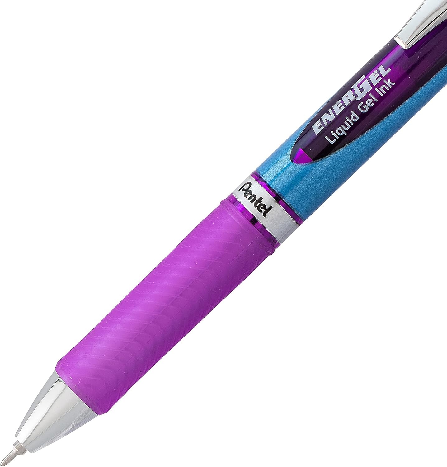 image:imagePentel Gel Ink Pen EnerGel RTX Retractable Gel Pen 05mm Needle Tip Black Ink 2 Pack BLN75BP2AViolet