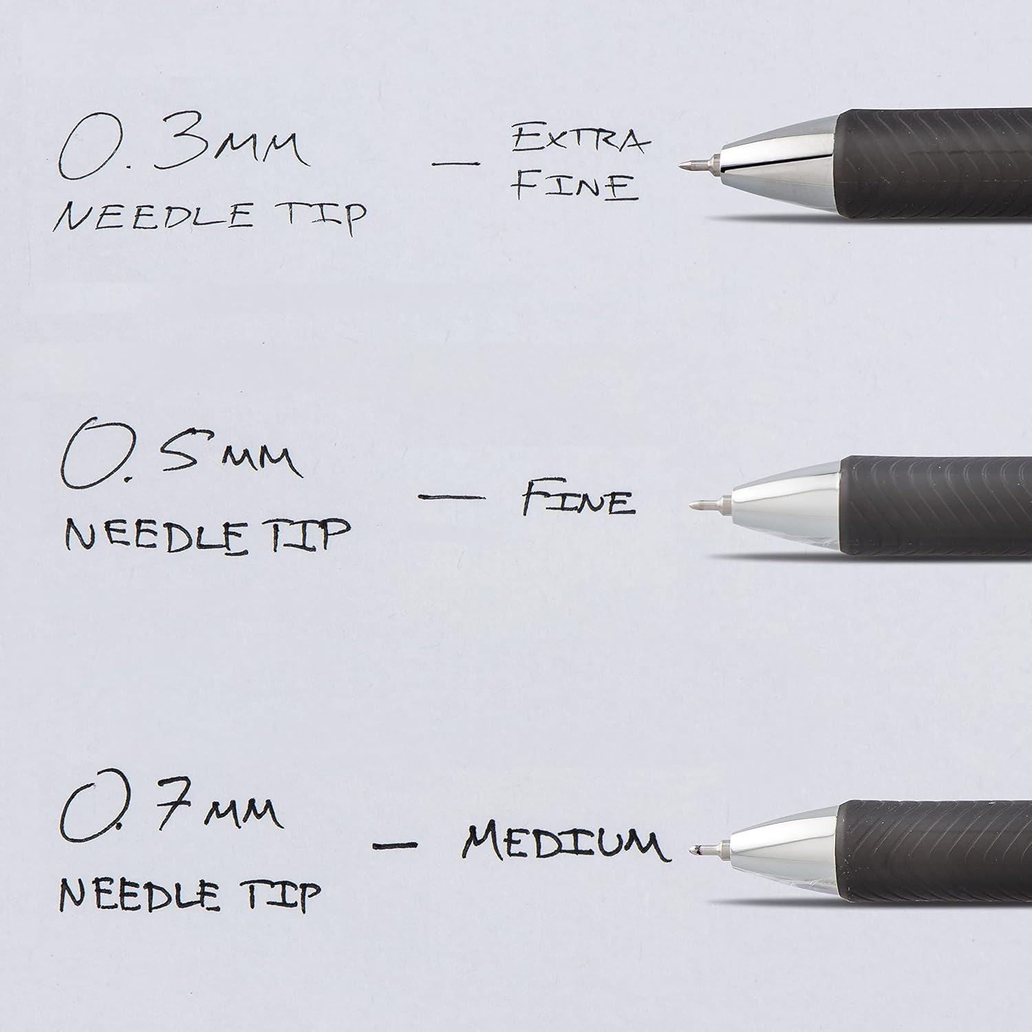 image:imagePentel Gel Ink Pen EnerGel RTX Retractable Gel Pen 05mm Needle Tip Black Ink 2 Pack BLN75BP2AViolet