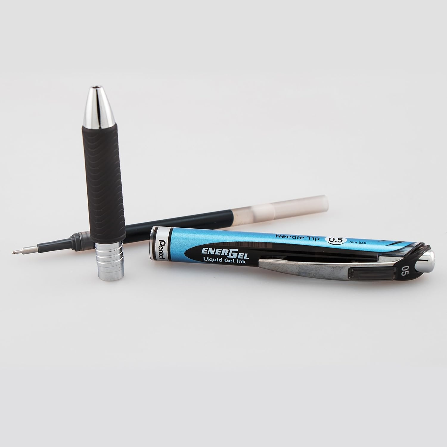 image:imagePentel Gel Ink Pen EnerGel RTX Retractable Gel Pen 05mm Needle Tip Red Ink 3 Pack BLN75BP3BBlack