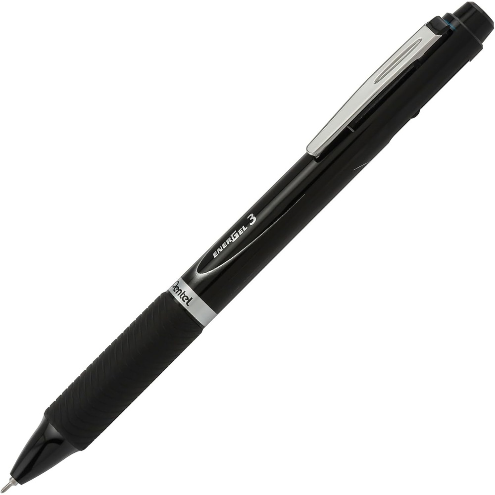image:imagePentel EnerGel 3 MultiFunction 3Ink Gel Pen 05mm Fine Line Black Barrel BLC35ABlack