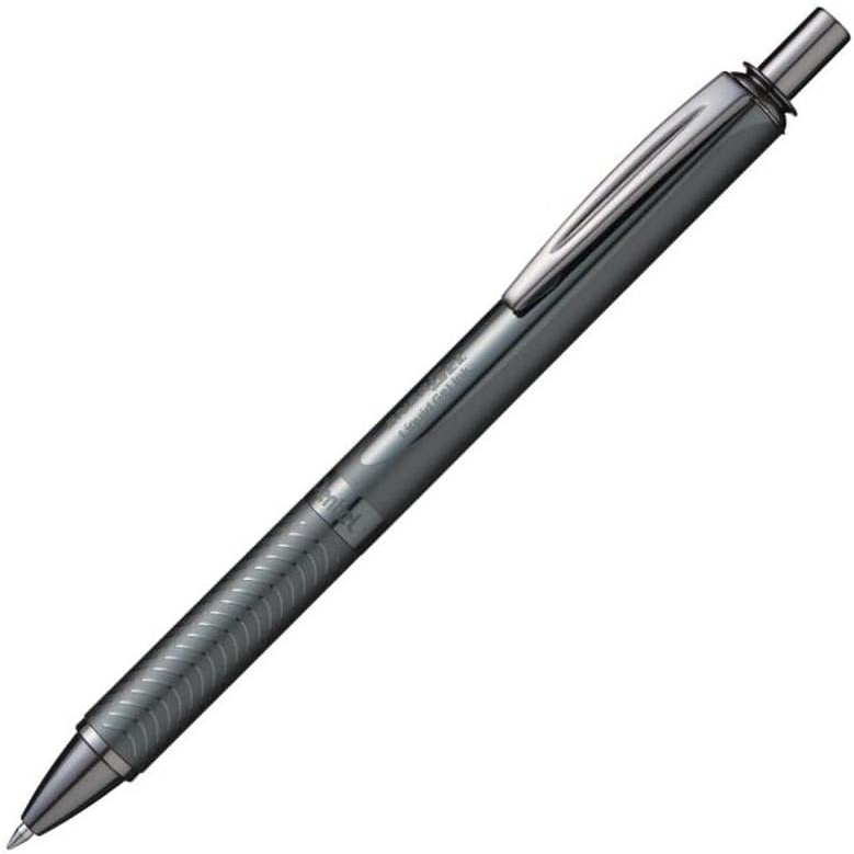 image:imagePentel EnerGel Alloy Retractable Liquid Gel Pen Red Barrel Black Ink 1 pack BL407BAcharcoal
