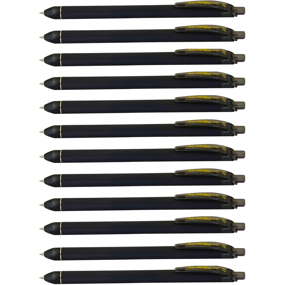 image:imagePentel EnerGel Kuro Liquid Gel Pen 07mm Medium line Orange Ink 12 Pack BL437R1FBlack