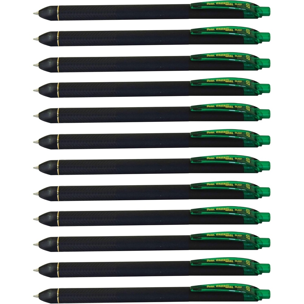 image:imagePentel EnerGel Kuro Liquid Gel Pen 07mm Medium line Orange Ink 12 Pack BL437R1FGreen