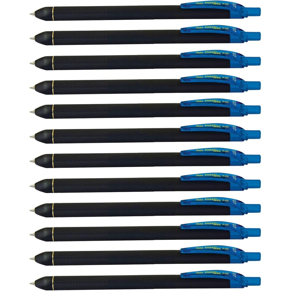 image:imagePentel EnerGel Kuro Liquid Gel Pen 07mm Medium line Orange Ink 12 Pack BL437R1FSky Blue