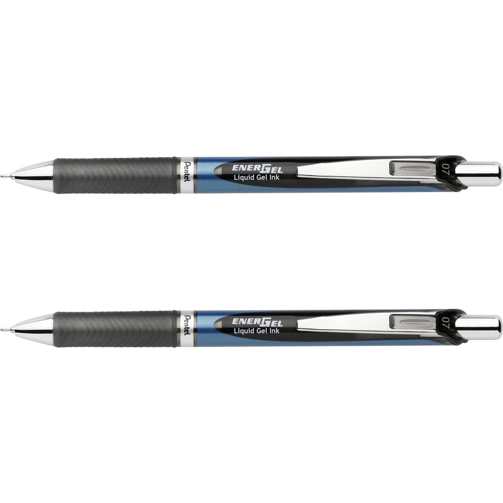 image:imagePentel Gel Ink Pen EnerGel RTX Retractable Gel Pen 07mm Needle Tip Violet Ink 2 Pack BLN77BP2VBlack