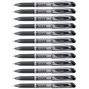 image:imagePentel ENERGEL Deluxe Liquid Gel Pen Bold Line Metal Tip Violet Ink Box of 12 BL60VBlack