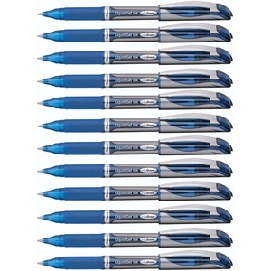 image:imagePentel ENERGEL Deluxe Liquid Gel Pen Bold Line Metal Tip Violet Ink Box of 12 BL60VBlue