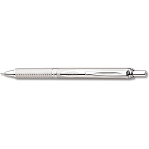 image:imagePentel EnerGel Alloy Retractable Liquid Gel Pen Red Barrel Black Ink 1 pack BL407BASilver