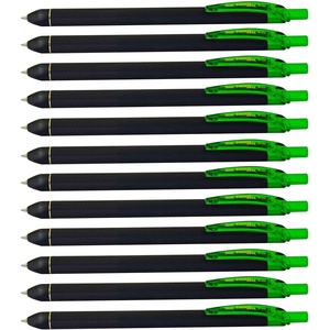 image:imagePentel EnerGel Kuro Liquid Gel Pen 07mm Medium line Orange Ink 12 Pack BL437R1FLime Green