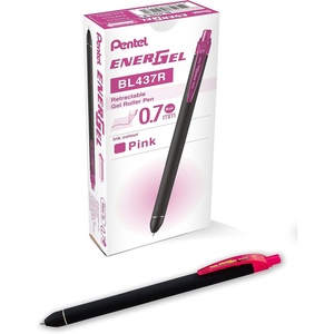 image:imagePentel EnerGel Kuro Liquid Gel Pen 07mm Medium line Orange Ink 12 Pack BL437R1FPink