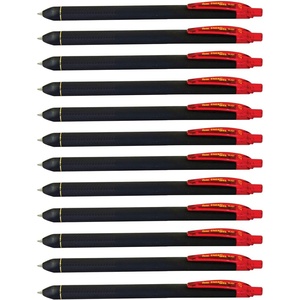 image:imagePentel EnerGel Kuro Liquid Gel Pen 07mm Medium line Orange Ink 12 Pack BL437R1FRed