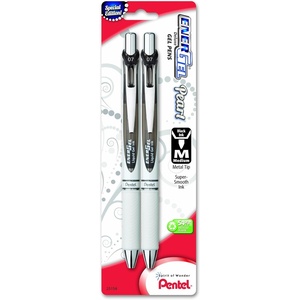 image:imagePentel EnerGel Pearl Deluxe RTX Retractable Liquid Gel Pen 07mm Accent Black Ink 2 Pack BL77WBP2ABlack