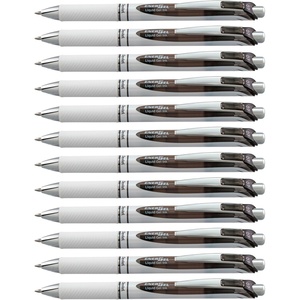 image:imagePentel EnerGel Pearl Deluxe RTX Retractable Liquid Gel Pen 07mm Accent Violet Ink Box of 12 BL77PWVBlack