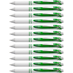 image:imagePentel EnerGel Pearl Deluxe RTX Retractable Liquid Gel Pen 07mm Accent Violet Ink Box of 12 BL77PWVLime Green