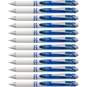 image:imagePentel EnerGel Pearl RTX Retractable Liquid Gel Pen 07mm Medium Line Needle Tip Black Ink 12 pack BLN77PWABlue