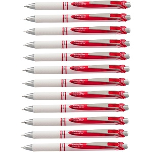 image:imagePentel EnerGel Pearl RTX Retractable Liquid Gel Pen 07mm Medium Line Needle Tip Black Ink 12 pack BLN77PWARed