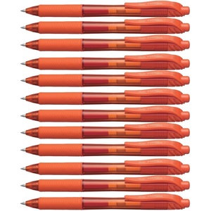 image:imagePentel EnerGelX Retractable Liquid Gel Pen 07mm Metal Tip Sky Blue Ink Box of 12 BL107SOrange