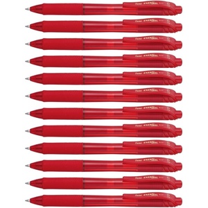 image:imagePentel EnerGelX Retractable Liquid Gel Pen 07mm Metal Tip Sky Blue Ink Box of 12 BL107SRed