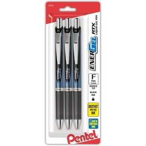 image:imagePentel Gel Ink Pen EnerGel RTX Retractable Gel Pen 05mm Needle Tip Red Ink 3 Pack BLN75BP3BBlack