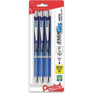 image:imagePentel Gel Ink Pen EnerGel RTX Retractable Gel Pen 05mm Needle Tip Red Ink 3 Pack BLN75BP3BBlue