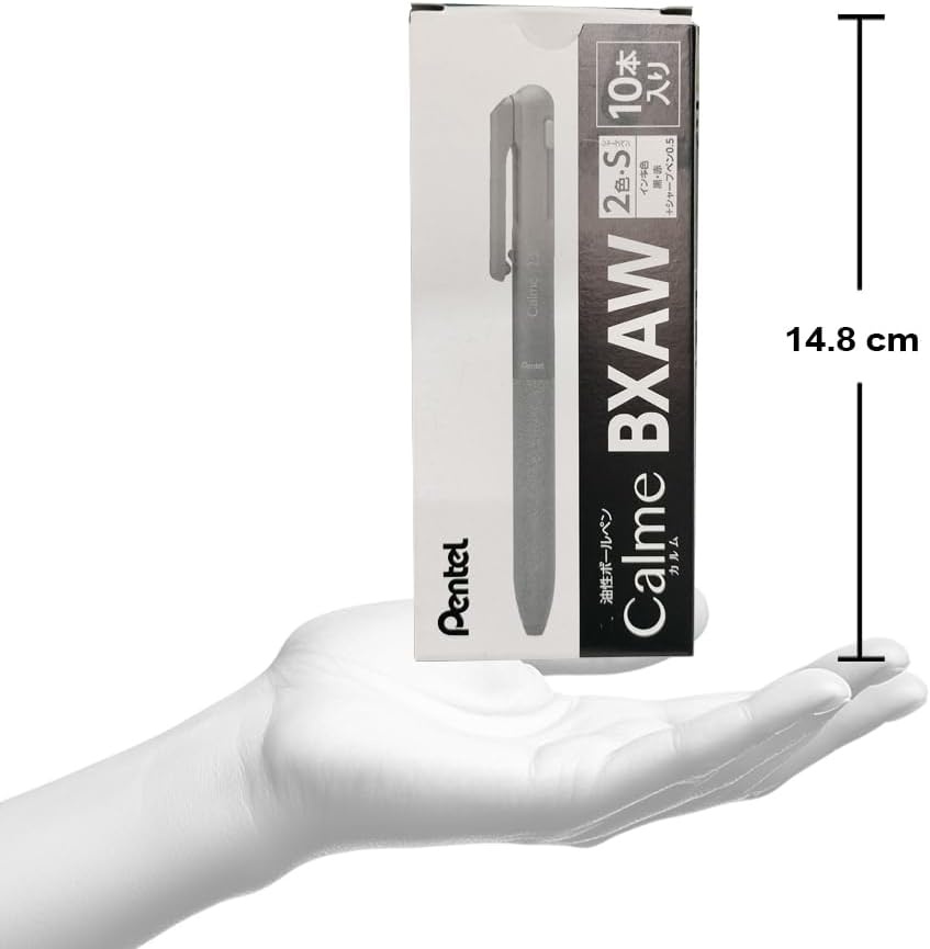 image:imagePentel XBXAC35W Calme TriColor Ballpoint Pen 002 inches 05 mm Grayish White 5 PiecesBlack Axle10