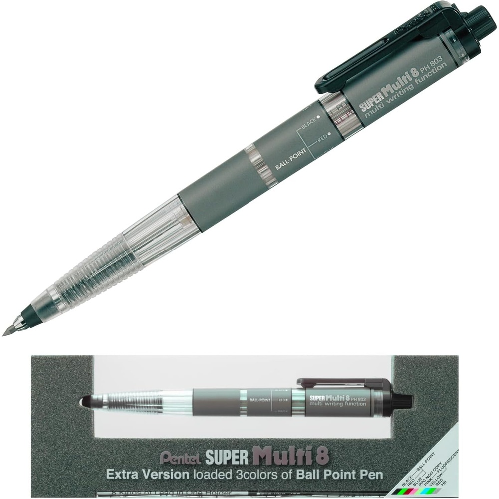 image:imagePentel Super Multi 8 07 mm Ballpoint Pen 2 mm Lead Holder japan import
