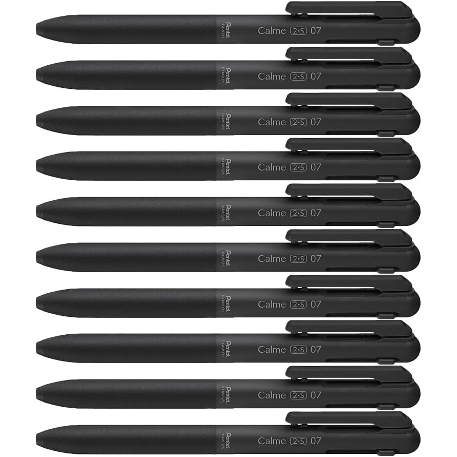 image:imagePentel XBXAC35W Calme TriColor Ballpoint Pen 002 inches 05 mm Grayish White 5 PiecesBlack Axle10