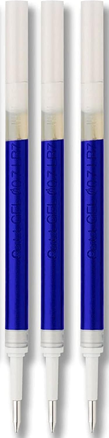 image:imagePentel Energel 07 mm Liquid Gel Ink Pens Pack of 5 Blue Deluxe RTX Pentel Pens with 3 Refills