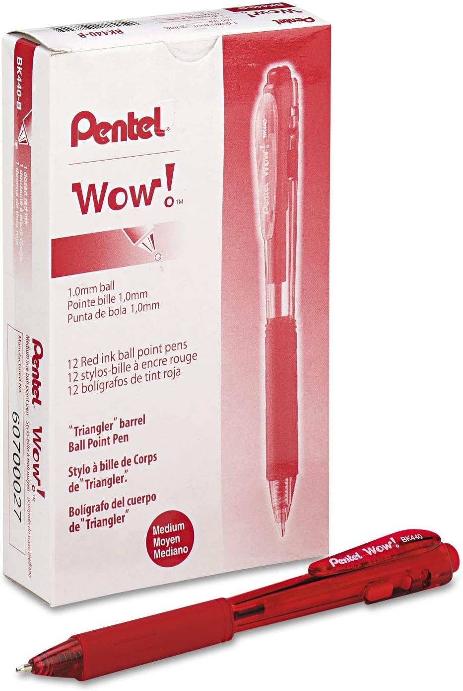 image:imagePENBK440B Pentel WOW Ballpoint Retractable Pen 12 Total