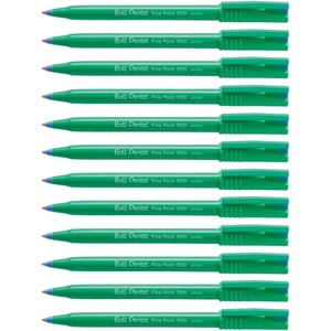 image:imagePentel R50 Rollerball Pen Green Barrel Waterbased 08mm Tip 04mm Line Green Ref R50D Pack of 12Blue