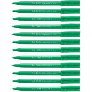 image:imagePentel R50 Rollerball Pen Green Barrel Waterbased 08mm Tip 04mm Line Green Ref R50D Pack of 12Green